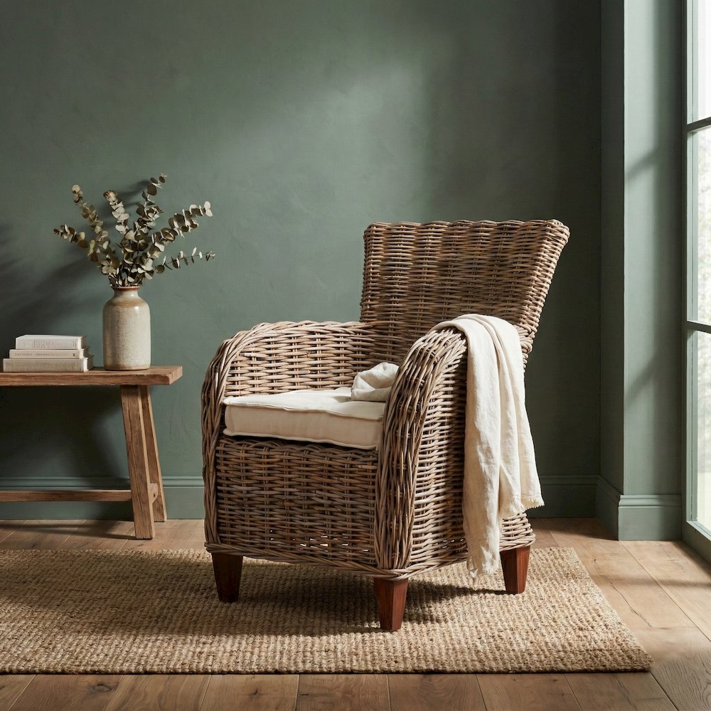 Wickerworks Natural Baroness Chair (Set of 2). Picture 1