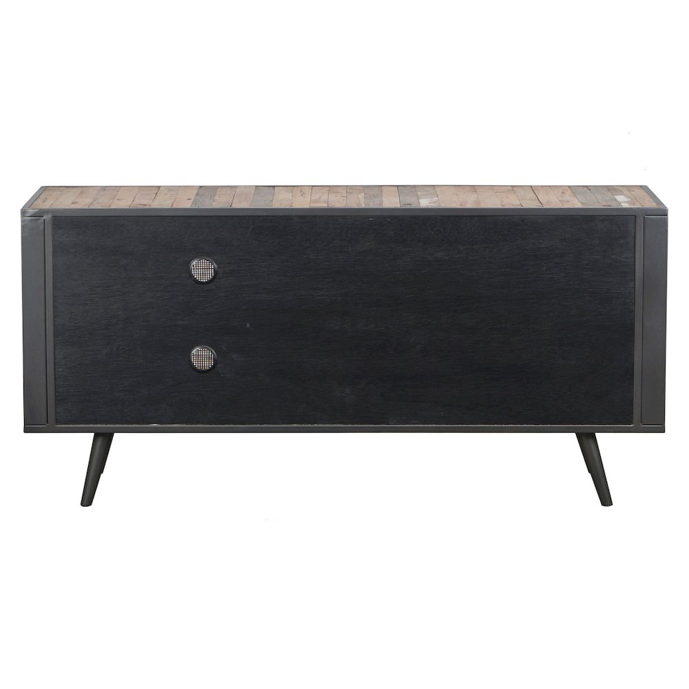 Nordic Rattan TV Dresser 3 Doors, Natural Boat Wood. Picture 5