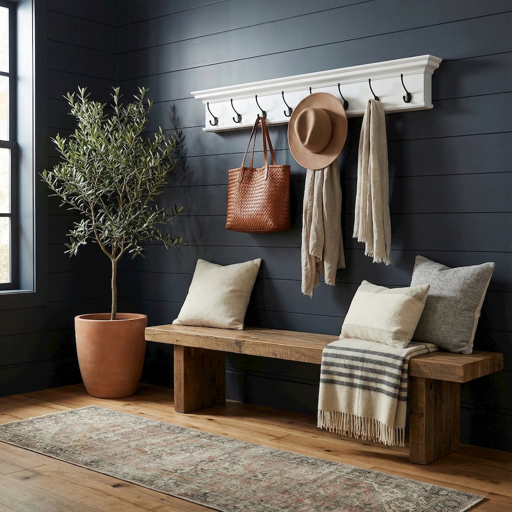 Halifax Classic White 8 Hook Coat Rack. Picture 1
