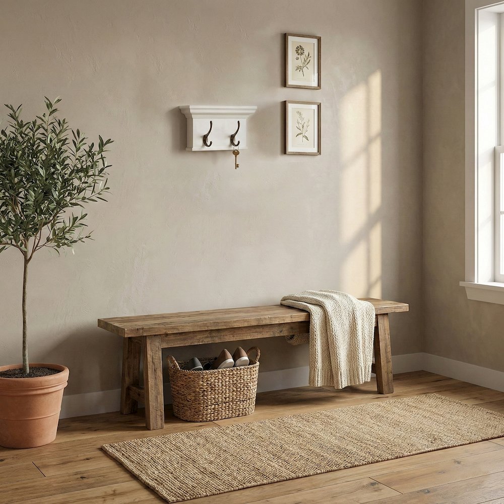 Halifax Classic White 2 Hook Coat Rack. Picture 1