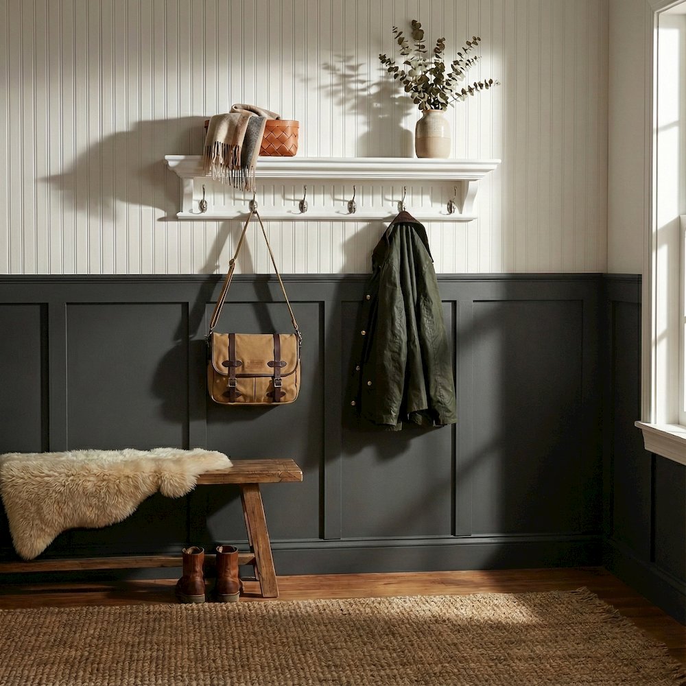 Skansen 6 Hook Coat Rack, Classic White. Picture 1