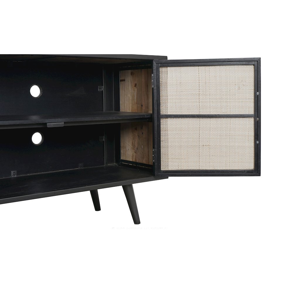 Nordic Rattan TV Dresser 3 Doors, Natural Boat Wood. Picture 7