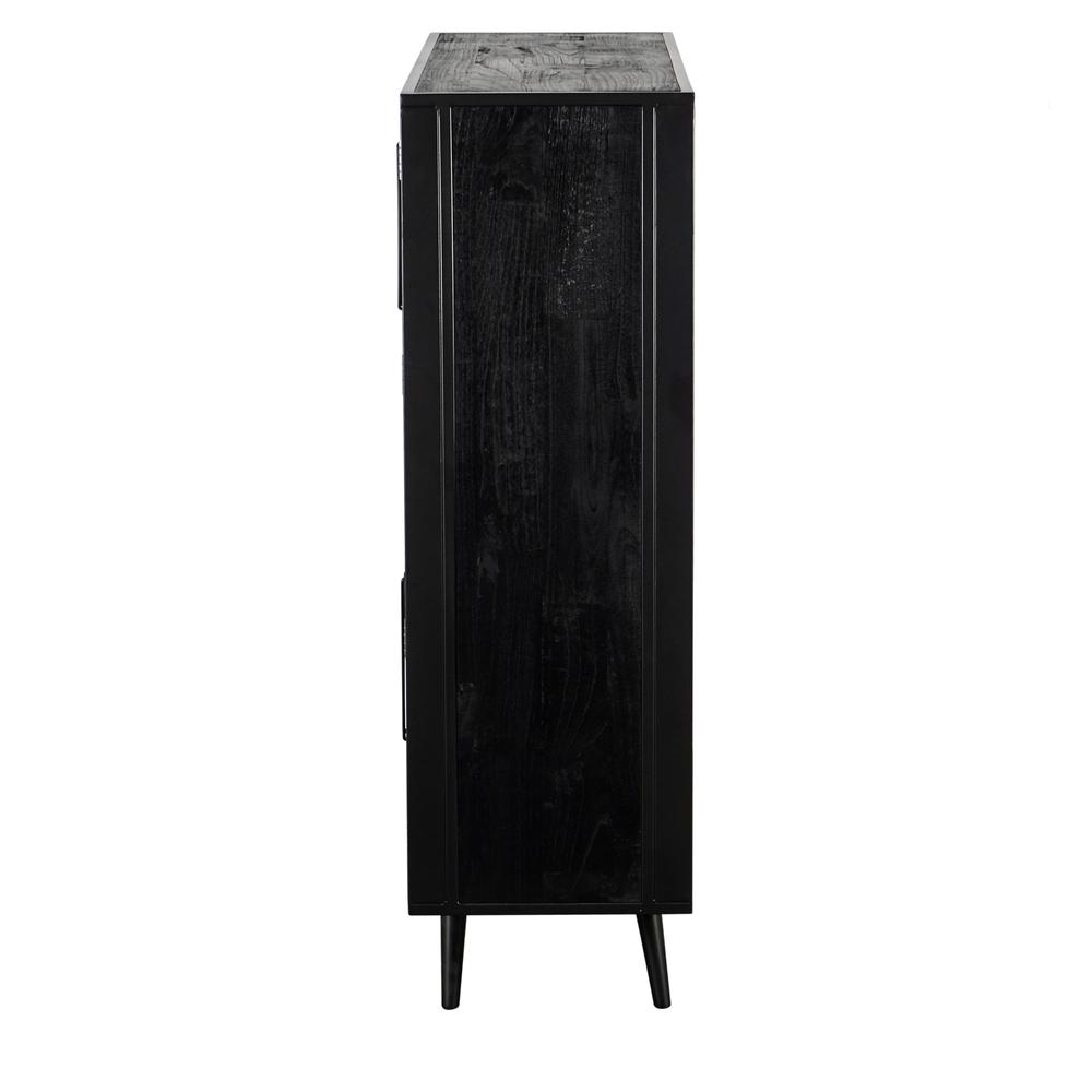Nordic Mindi Rattan Nordic Black Buffet 4 Doors. Picture 7