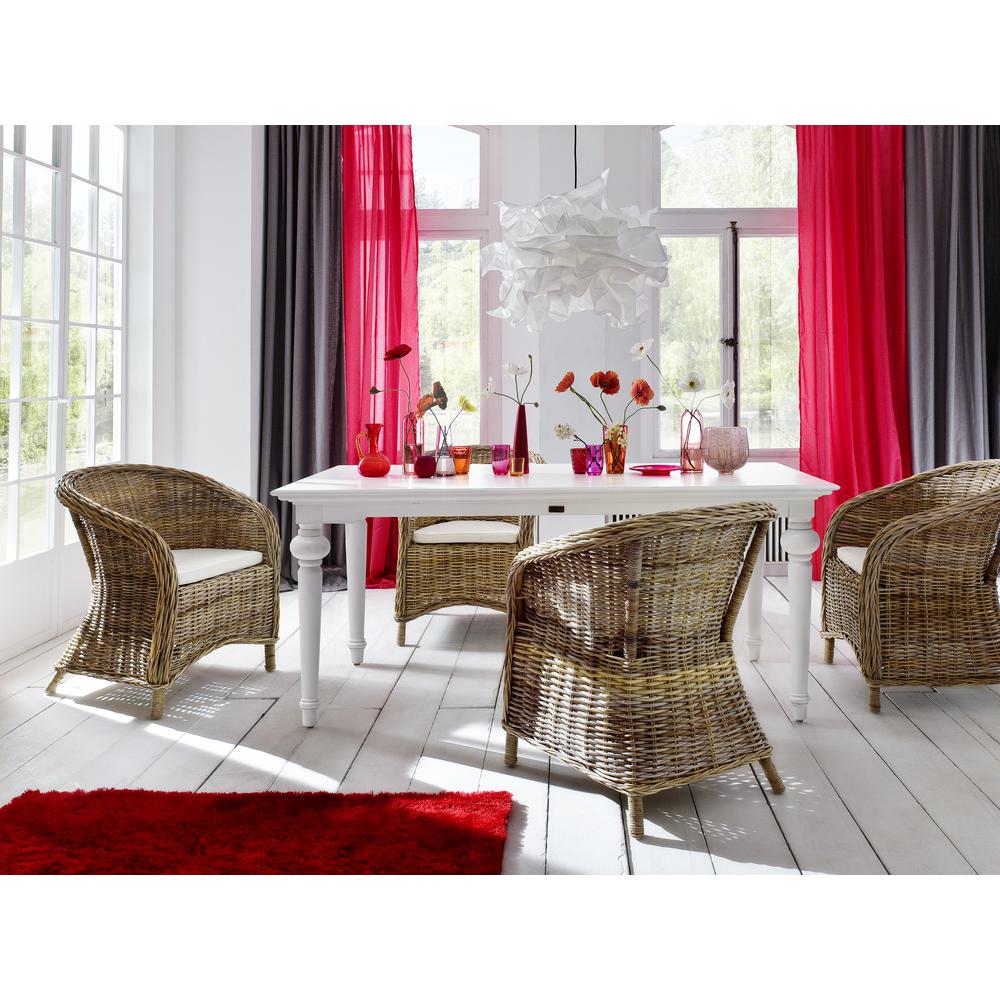 Provence Classic White 71" Dining Table. Picture 4