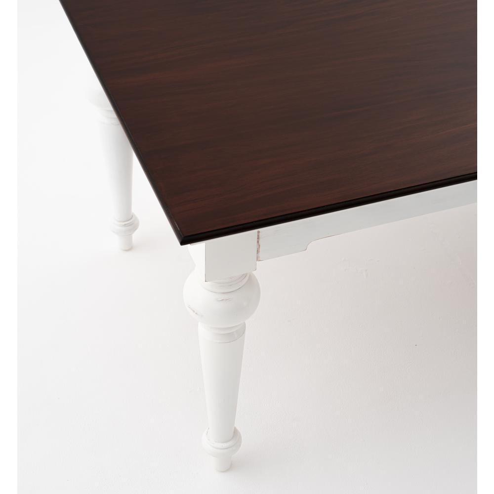 Provence Accent White Distress & Deep Brown Dining Table 240. Picture 5