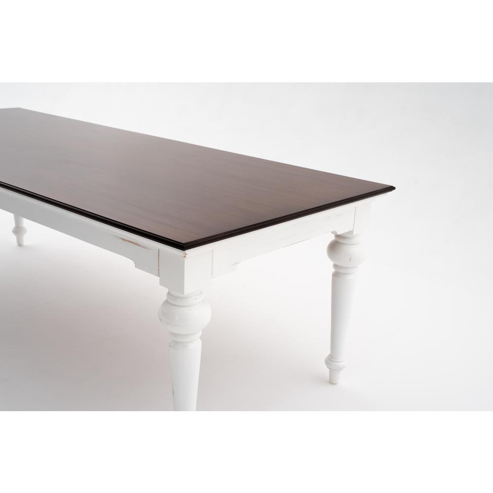 Provence Accent White Distress & Deep Brown Dining Table 240. Picture 6