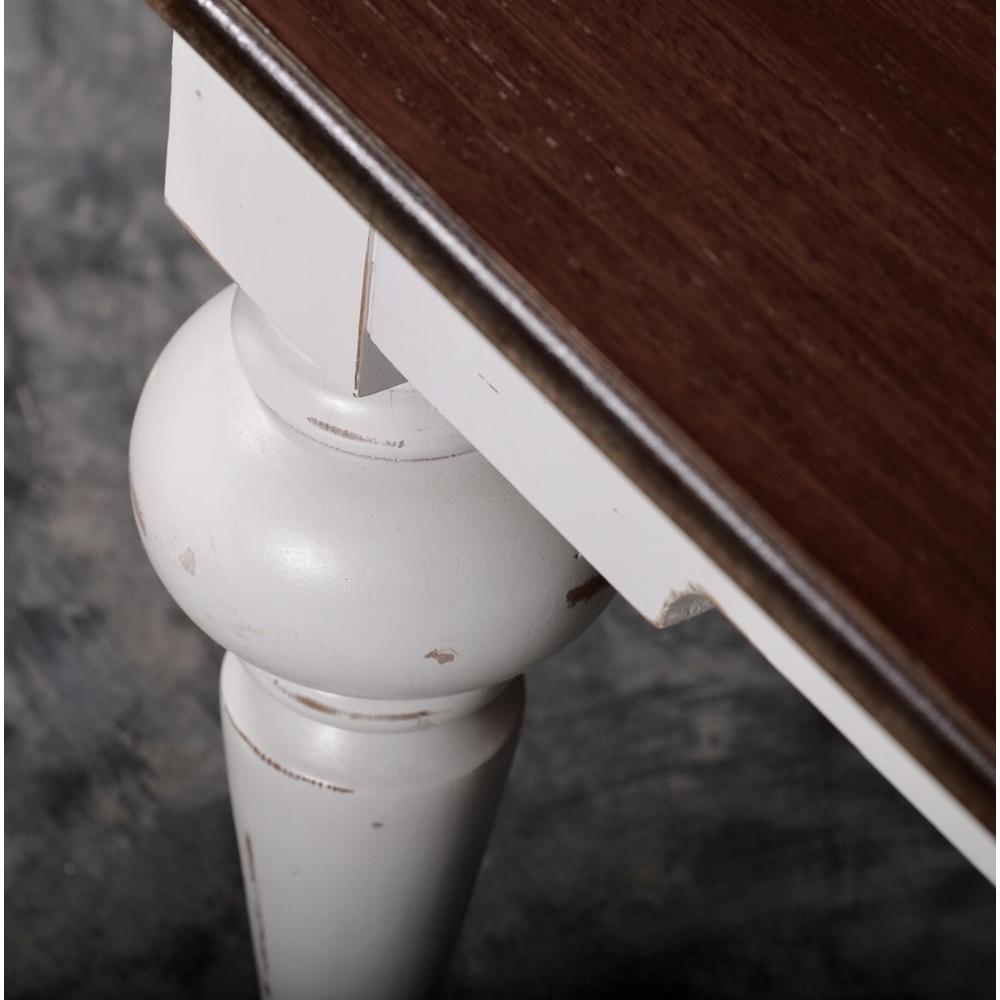 Provence Accent White Distress & Deep Brown Dining Table 240. Picture 7