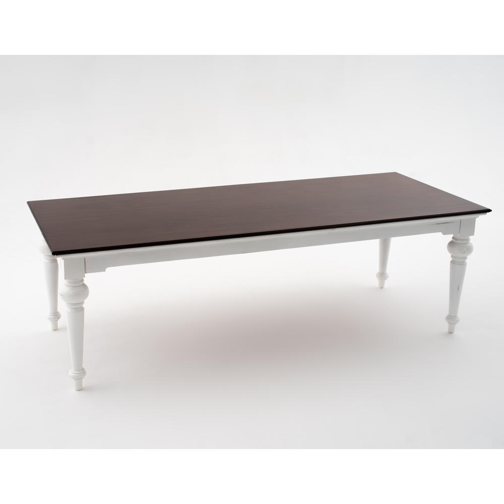 Provence Accent White Distress & Deep Brown Dining Table 240. Picture 10