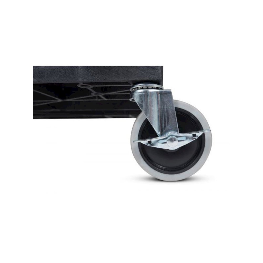 High Capacity 3 Tub Shelves Cart in Black. Picture 3