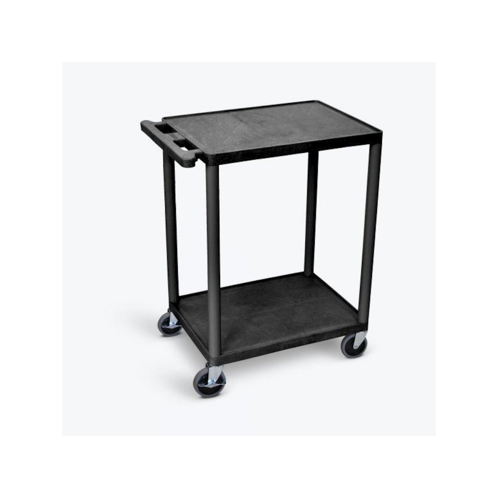 2 Shelf Utility Cart Black. Picture 1