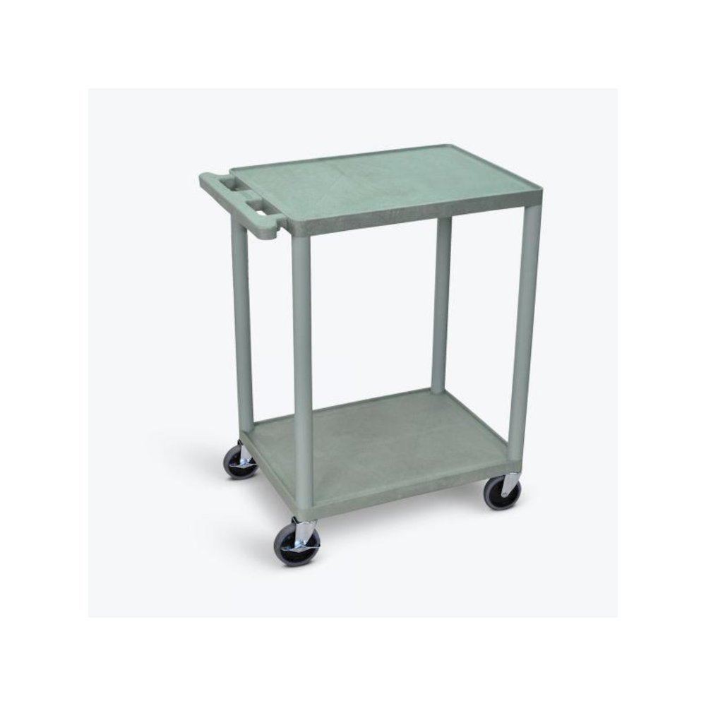 2 Shelf Utility Cart Gray. Picture 1
