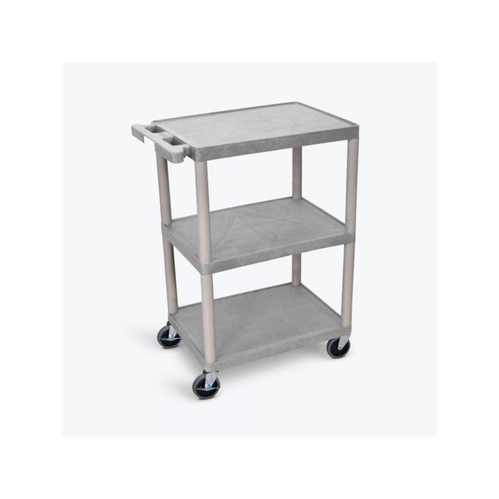 3 Shelf Utility Cart Gray. Picture 1