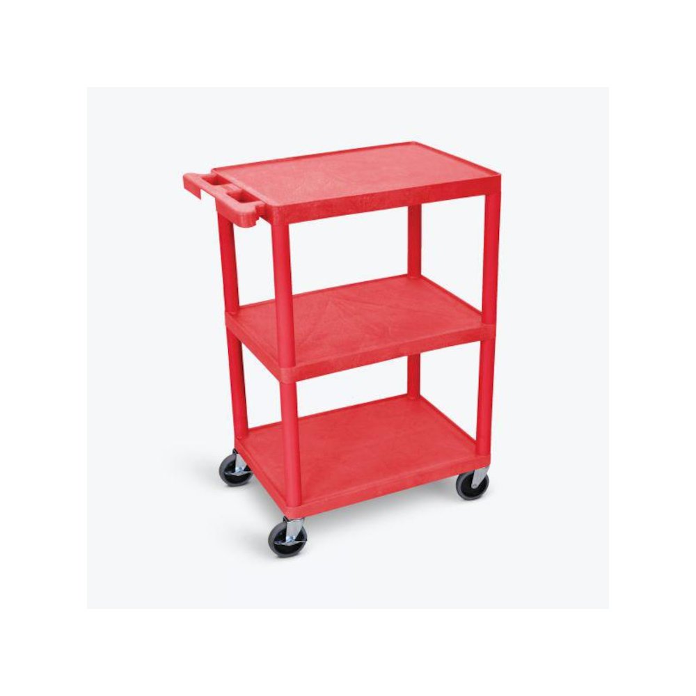 3 Shelf Utility Cart Red. Picture 1