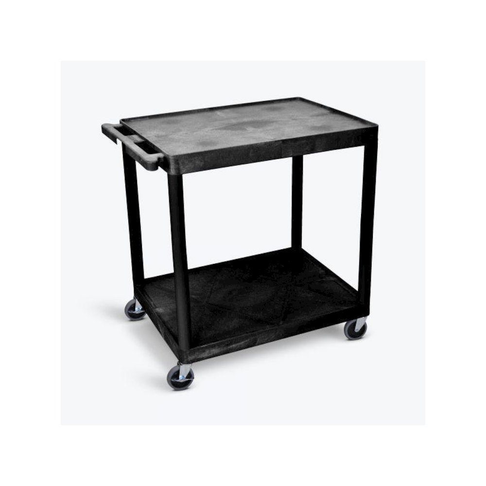 2 Shelf Utility Cart Black. Picture 1