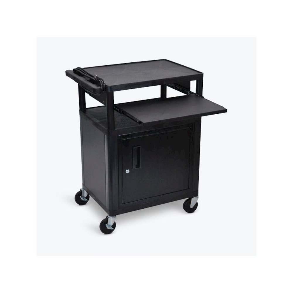 34" Lp Table W/Cabinet, Laptop. Picture 1