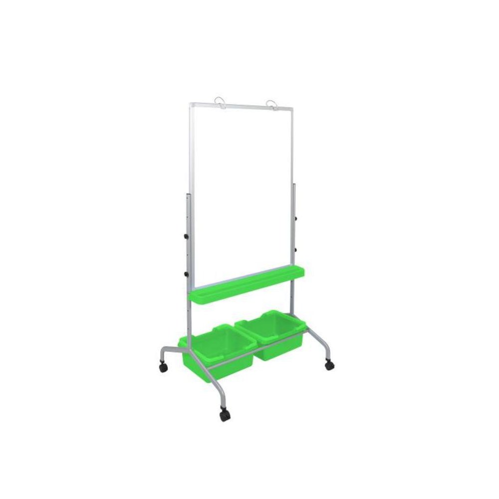 CLASSROOM CHART STAND WITH STORAGE BINS. Picture 2