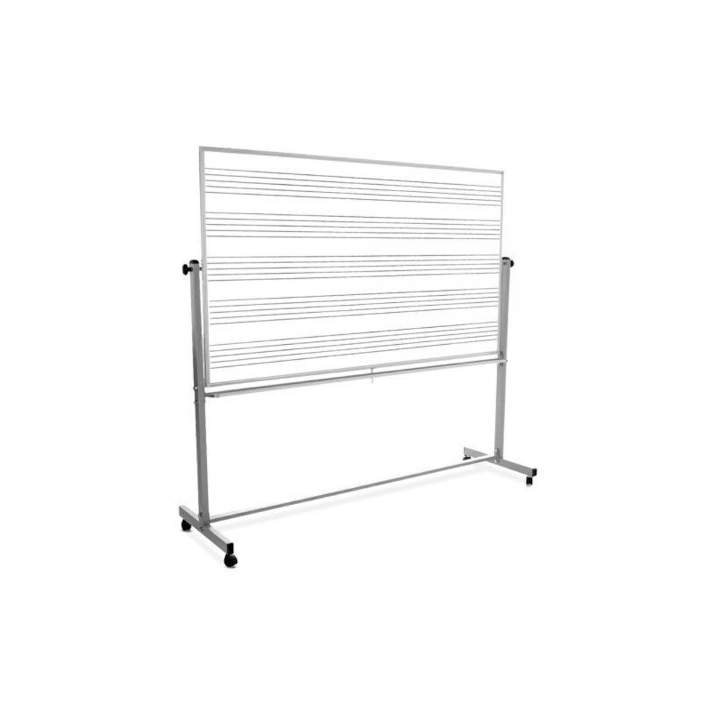 72"W x 48"H Mobile Double Sided Music Whiteboard. Picture 2