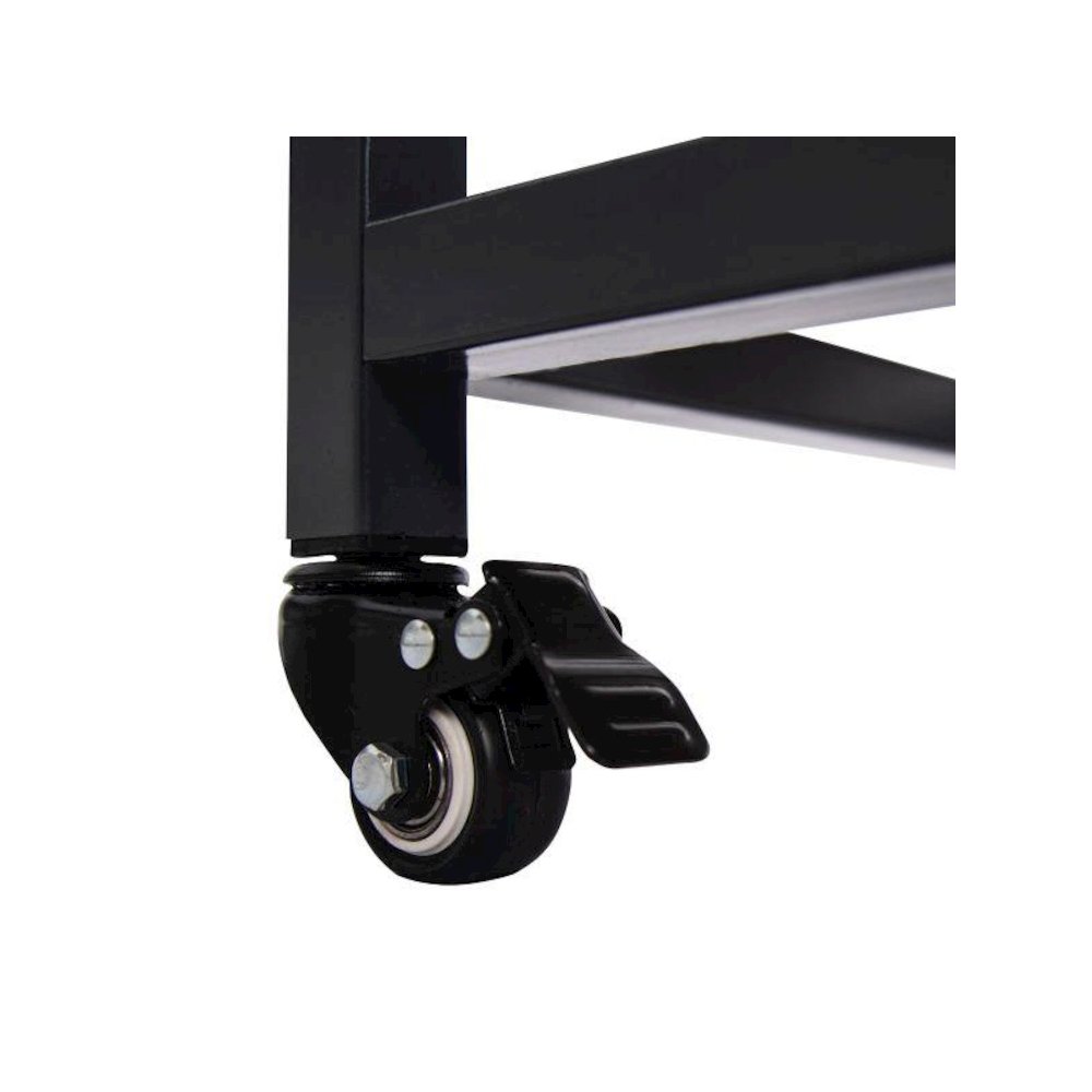 MOBILE BIN STORAGE UNIT DOUBLE ROW WITH LARGE AND SMALL CLEAR BINS. Picture 5