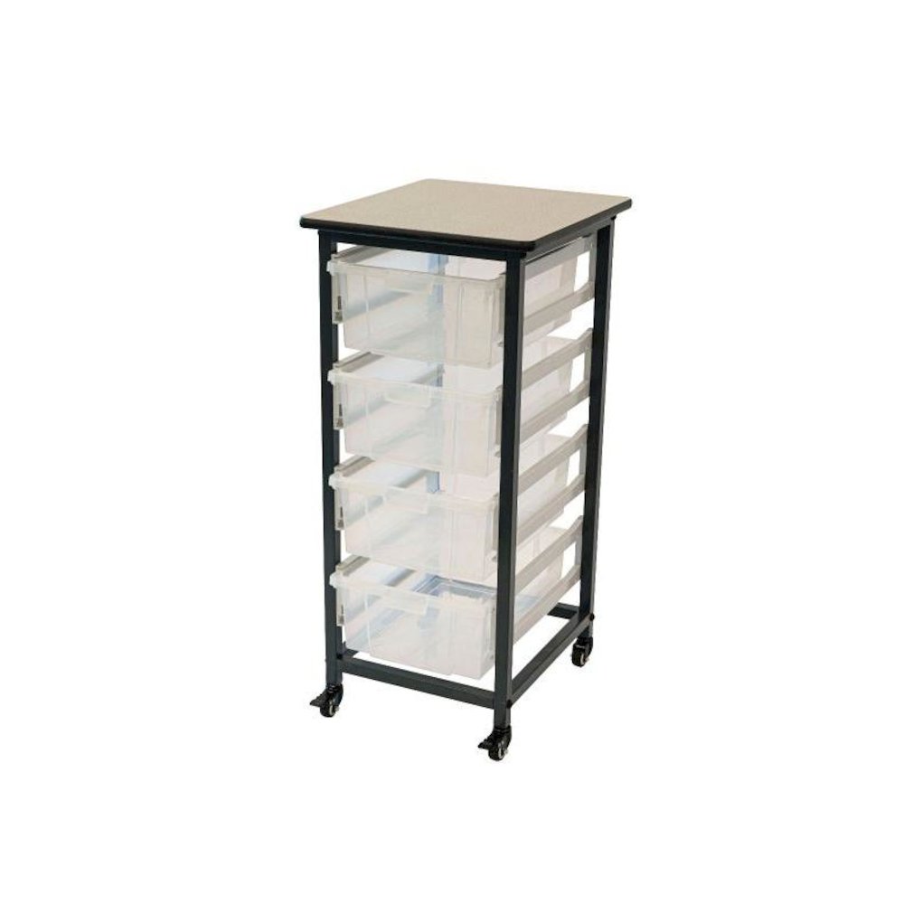 Mbs Single Rack W/ 4 Lg Bins. Picture 1