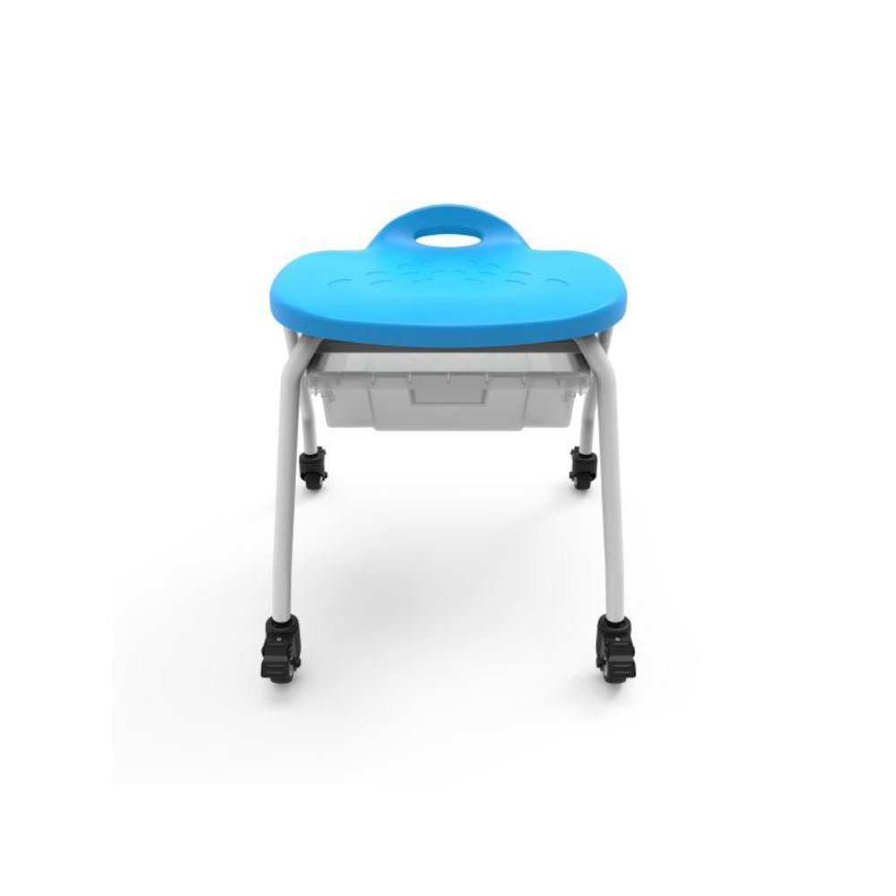 Stackable Classroom Stool with Wheels and Storage. Picture 3