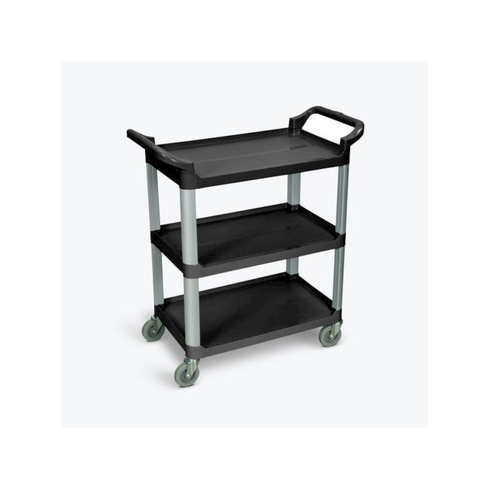 3 Shelf Black Serving Cart. Picture 1