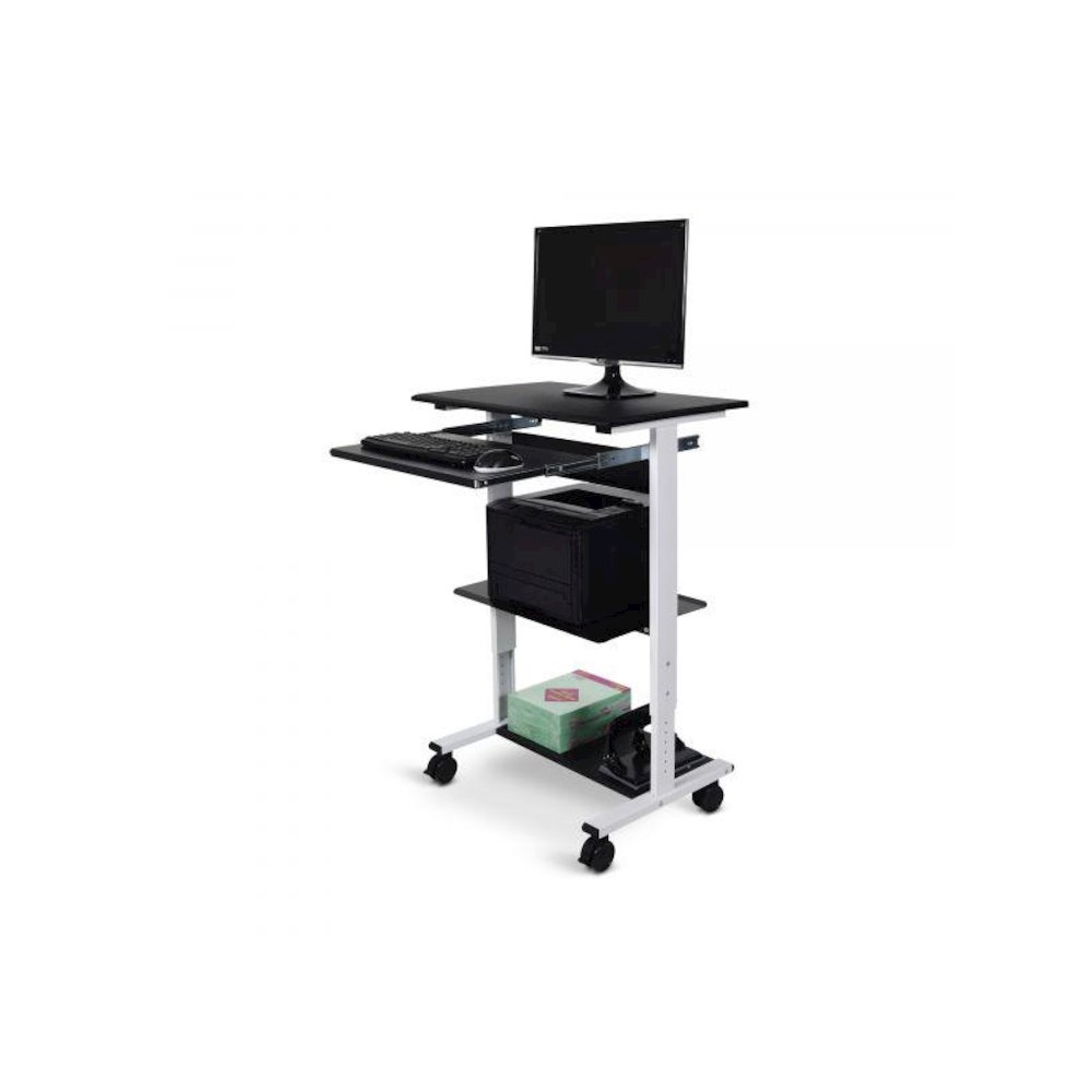 STAND-WS30 Mobile 3 Shelf Adjustable Stand Up Workstation. Picture 2