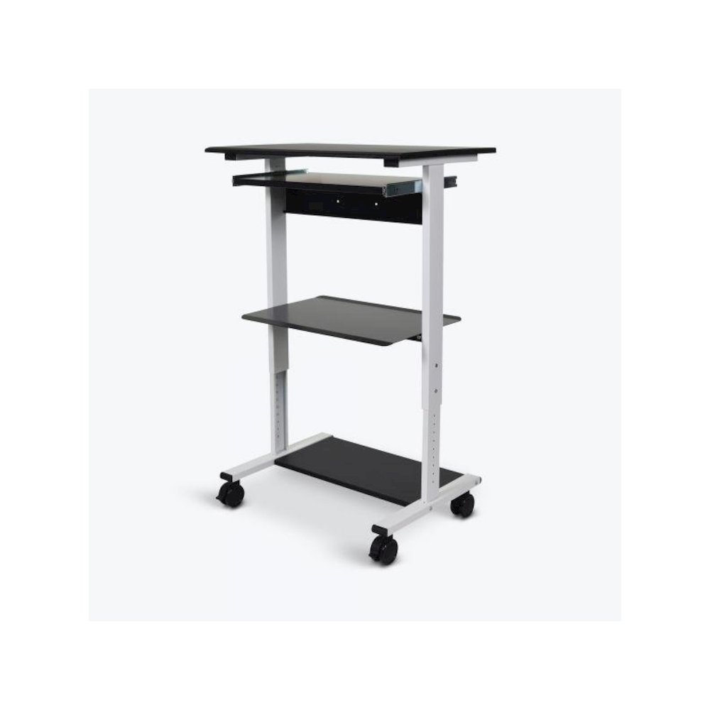 STAND-WS30 Mobile 3 Shelf Adjustable Stand Up Workstation. Picture 1