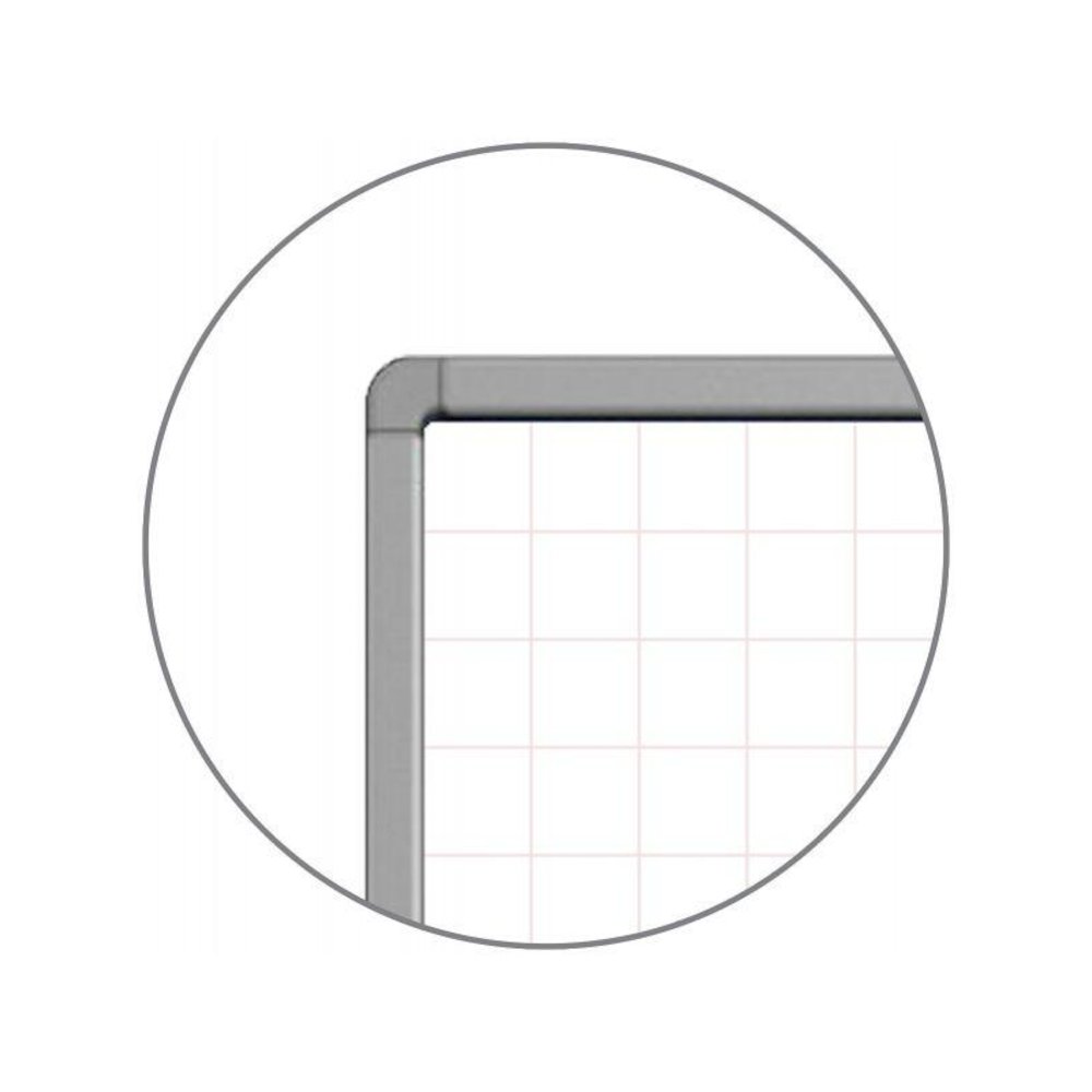 48” x 36” Wall-Mounted Magnetic Ghost Grid Whiteboard. Picture 2