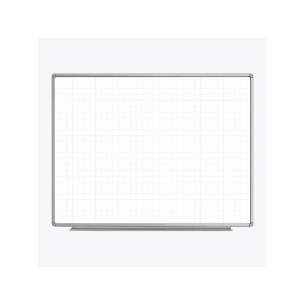 48” x 36” Wall-Mounted Magnetic Ghost Grid Whiteboard. Picture 1
