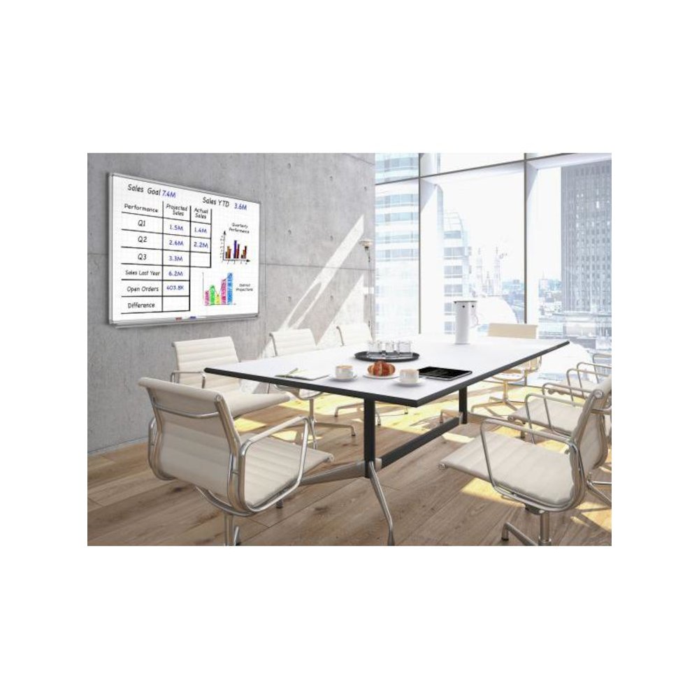 48” x 36” Wall-Mounted Magnetic Ghost Grid Whiteboard. Picture 3