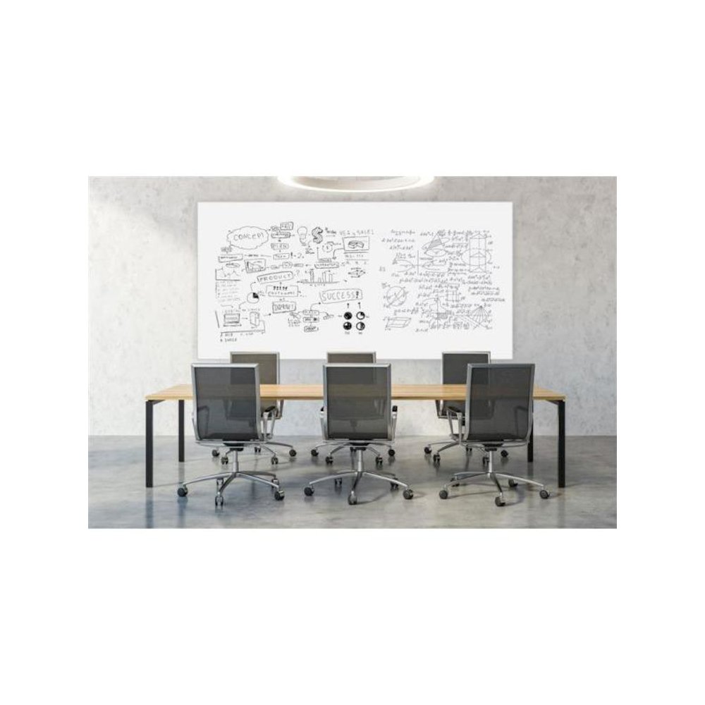 96"W x 48"H Magnetic Wall-Mounted Glass Board. Picture 2