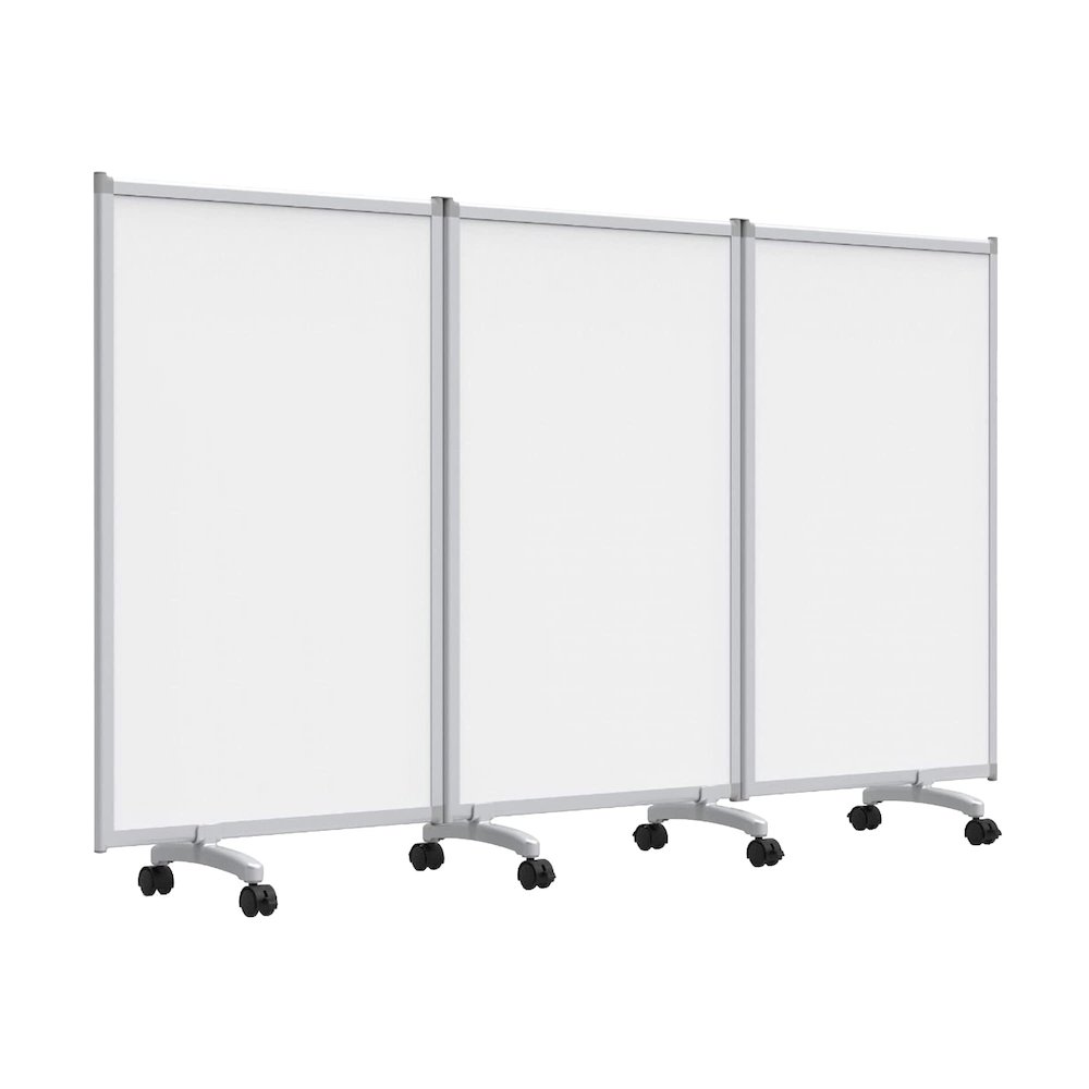 Mobile Dry-Erase Folding Divider and Partition, 3-Panel. Picture 1