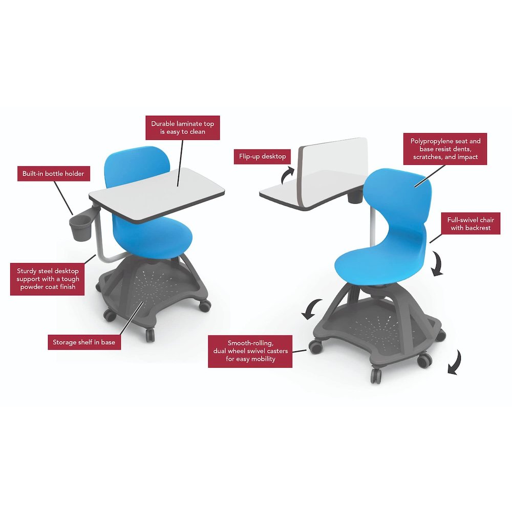 Mobile Tablet Arm Chair. Picture 7
