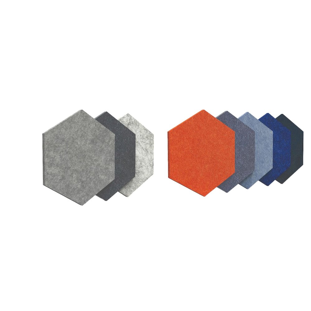 PET Hexagon Light Blue Color Pack 6pc,2 Thickness. GP-05. Picture 7