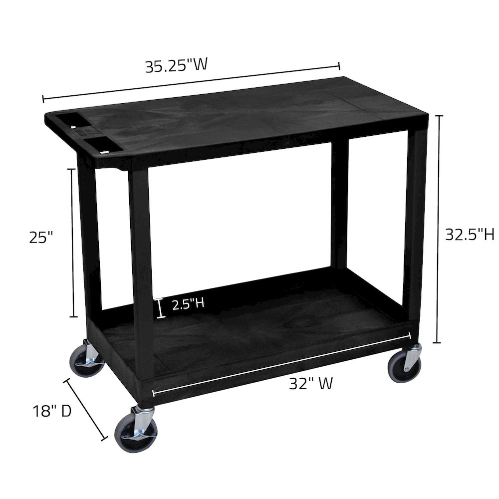 Black 18x32 Flat/Tub Cart. Picture 3