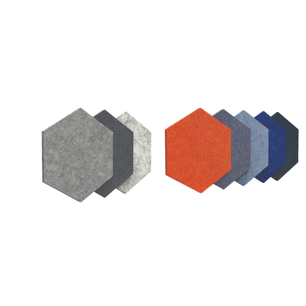 PET Hexagon Midnight Blue Color Pack 6pc,2 Thickness, GP-57. Picture 7