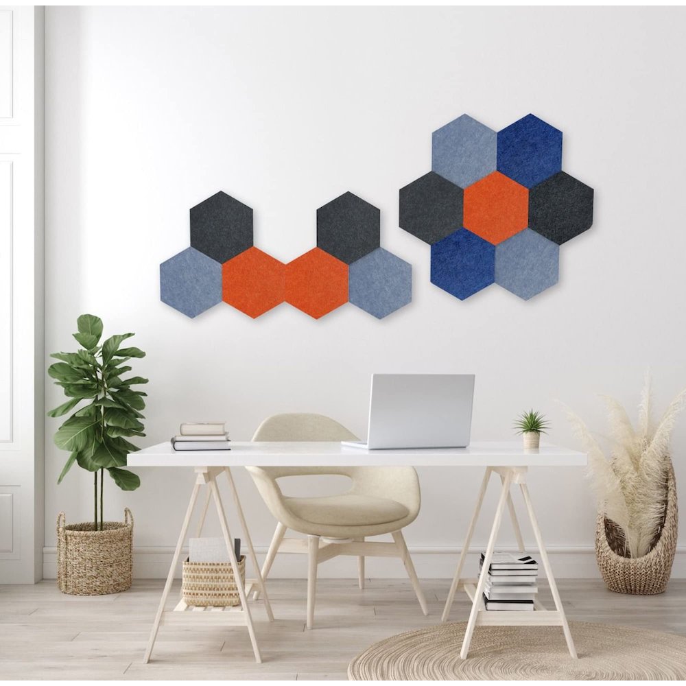 PET Hexagon Light Blue Color Pack 6pc,2 Thickness. GP-05. Picture 4