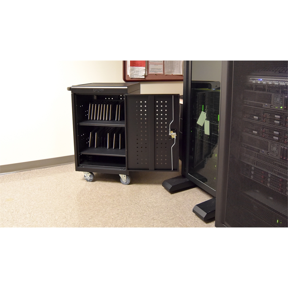 Black 30 Computer Tablet Charging Cart. Picture 3
