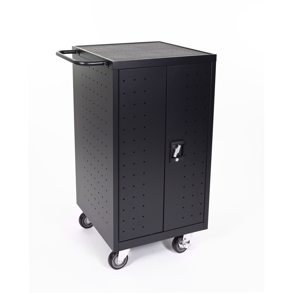 Black 18 Laptop Computer Charging Cart. Picture 6