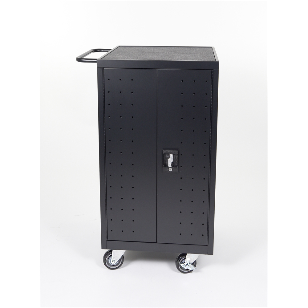 Black 18 Laptop Computer Charging Cart. Picture 2