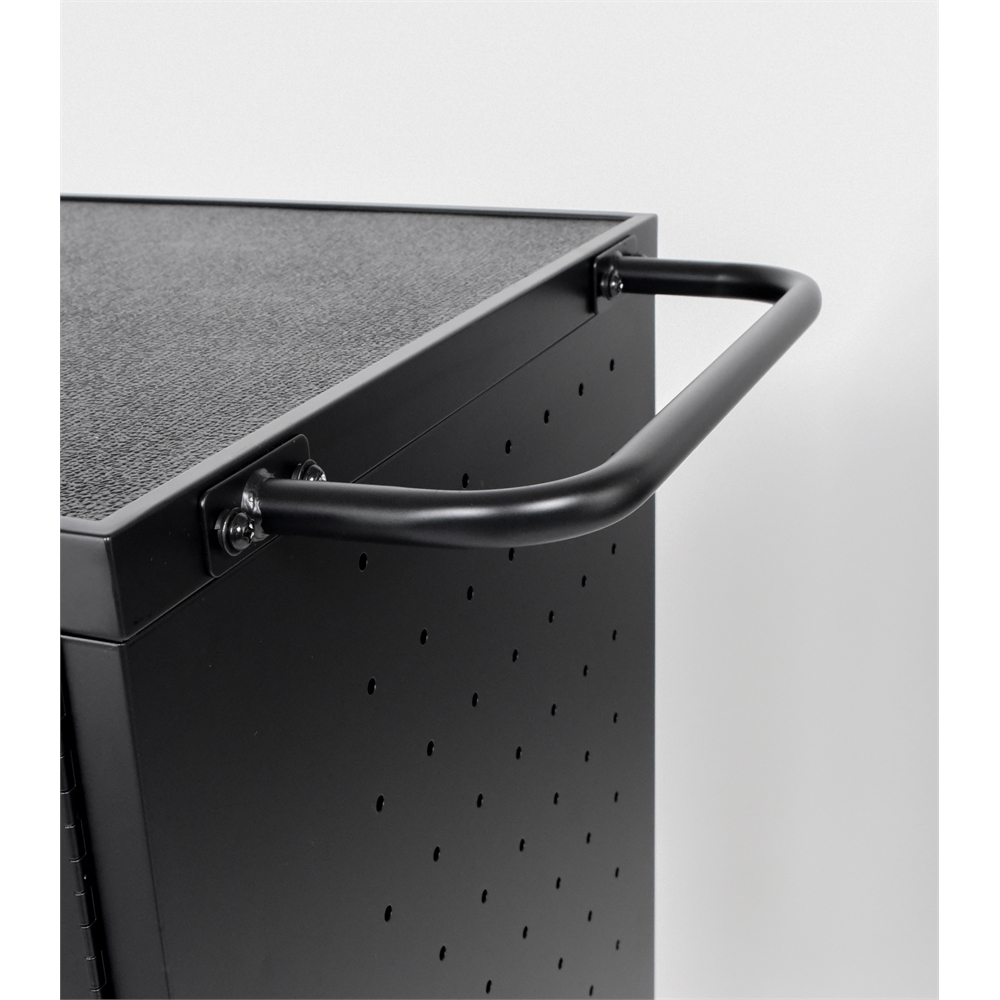 Black 18 Laptop Computer Charging Cart. Picture 3