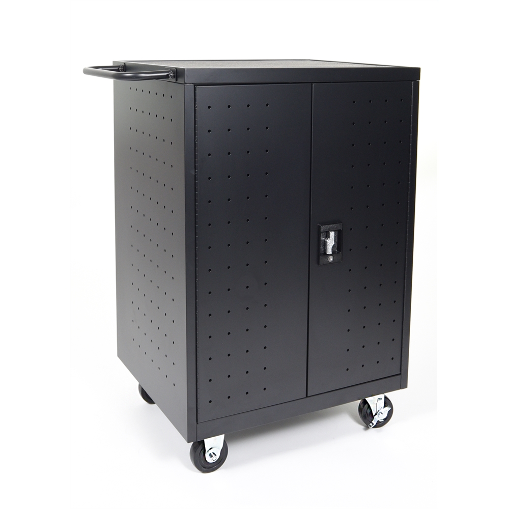 Black 24 Laptop Computer Charging Cart. Picture 2