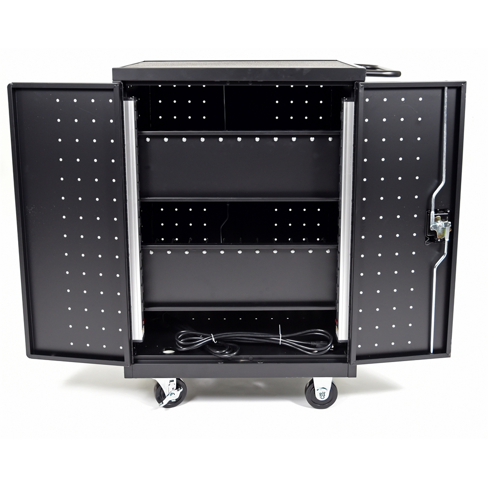 Black 24 Laptop Computer Charging Cart. Picture 4
