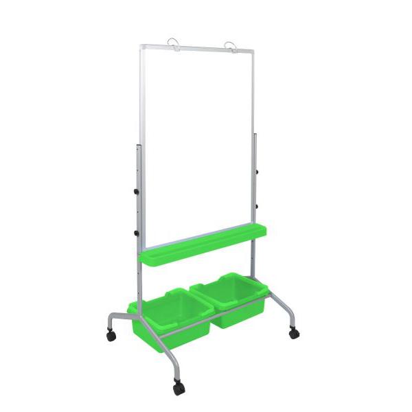 CLASSROOM CHART STAND WITH STORAGE BINS. Picture 2