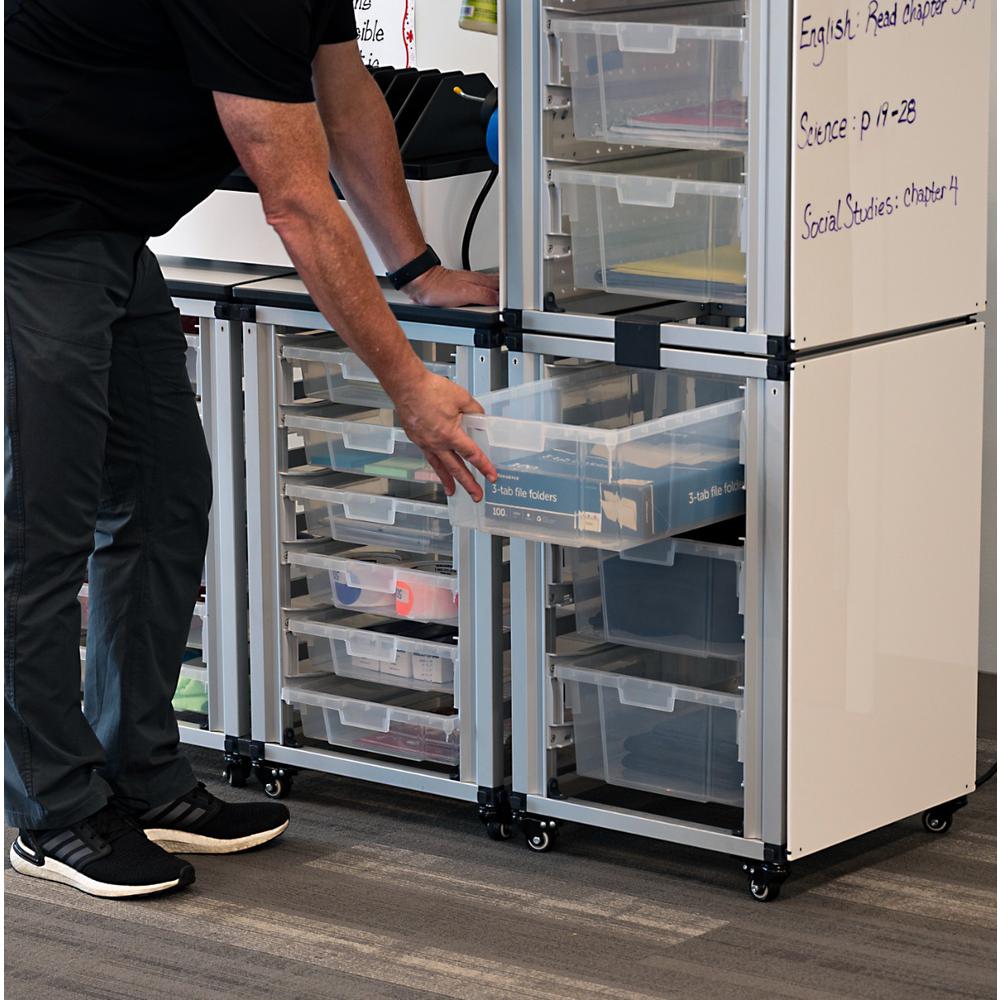 Modular Classroom Storage Cabinet - Single module with 6 small bins. Picture 7