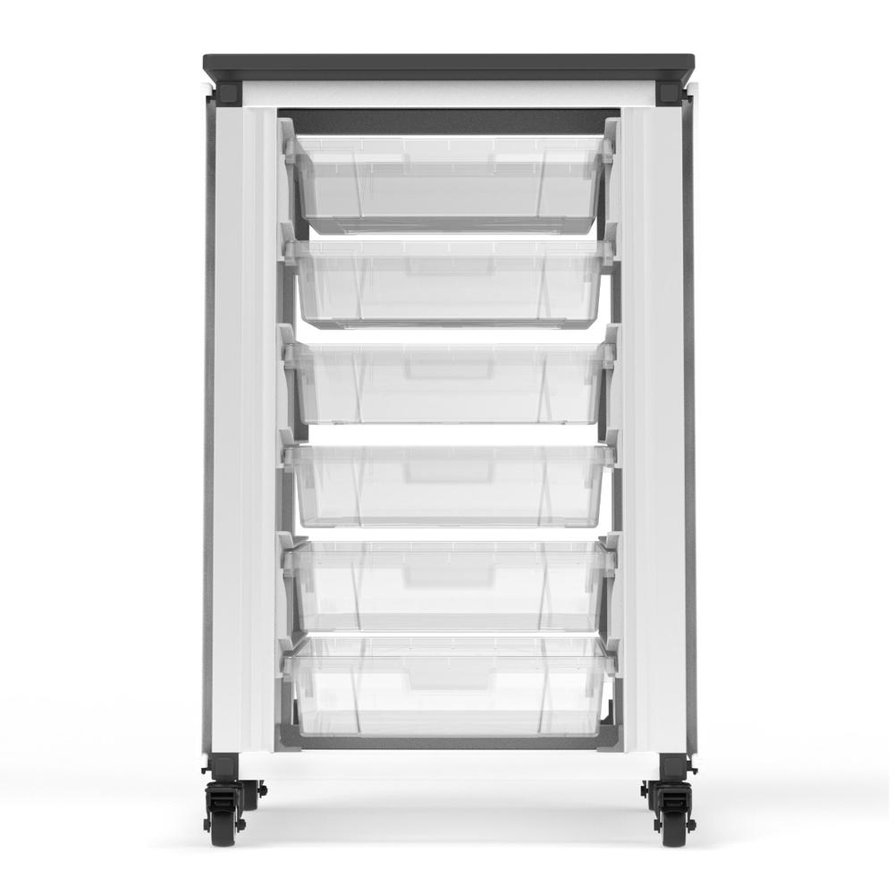 Modular Classroom Storage Cabinet - Single module with 6 small bins. Picture 3