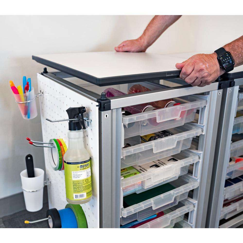 Modular Classroom Storage Cabinet - Single module with 6 small bins. Picture 6
