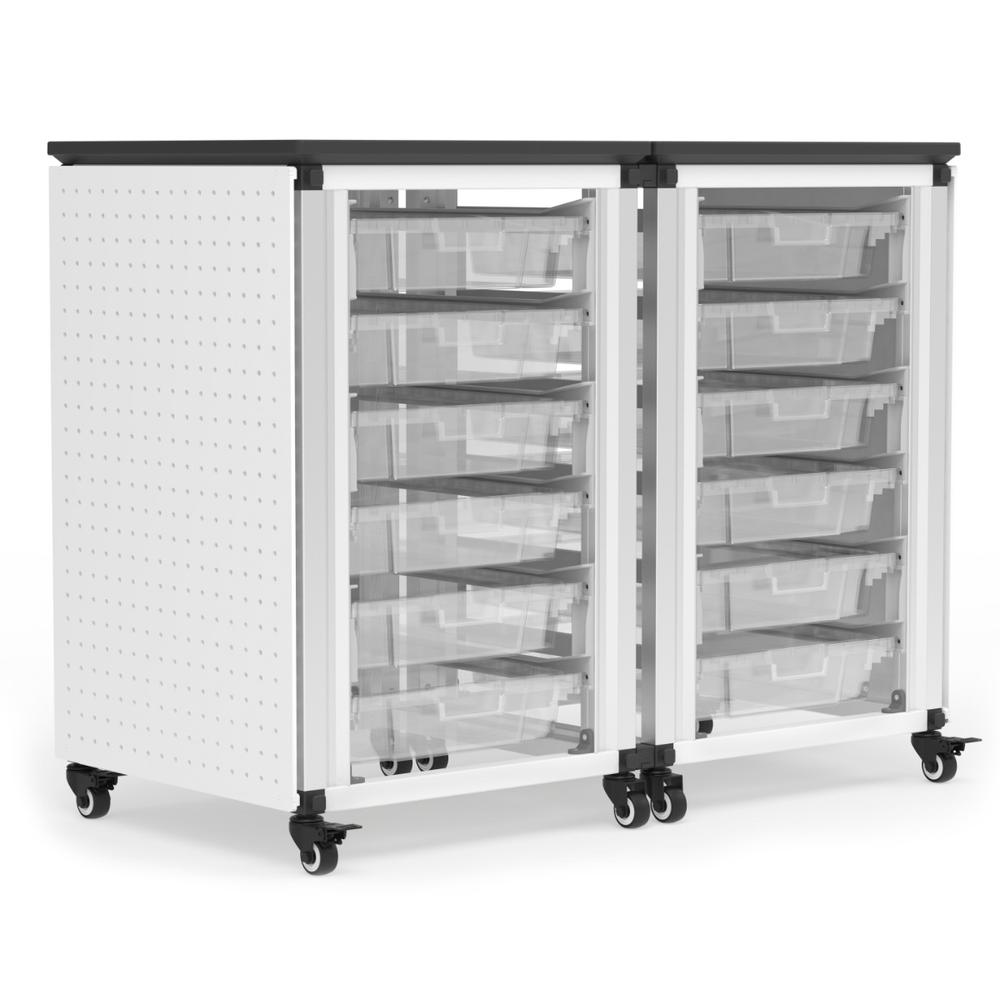 Modular Classroom Storage Cabinet - 2 side-by-side modules with 12 small bins. Picture 1