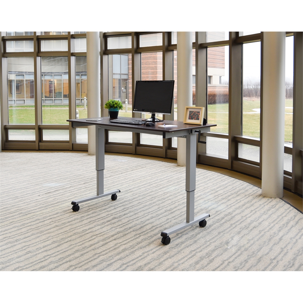 Standup-CF60-DW 60" Crank Adjustable Stand Up Desk. Picture 2