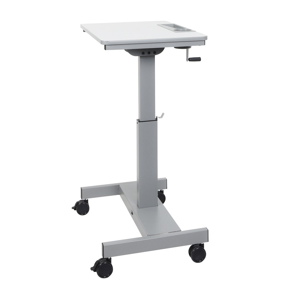 Sit Stand Desk with Crank Handle. Picture 1